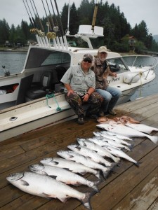 Tracy and Jimmy fished with us on the "Big Bank" this week for lots of Chinook, Pinks and halibut action.