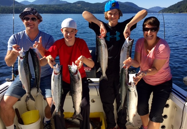 The Day family who reside in Singapore had a great morning of Sockeye  fishihg with Slivers Charters Salmon Sport Fishing. 