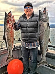 Adam Orser with his double header from the Sooke Bluffs