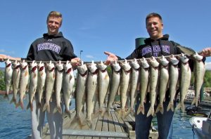 The "UW" Riegers with their haul of Chelan Lakers