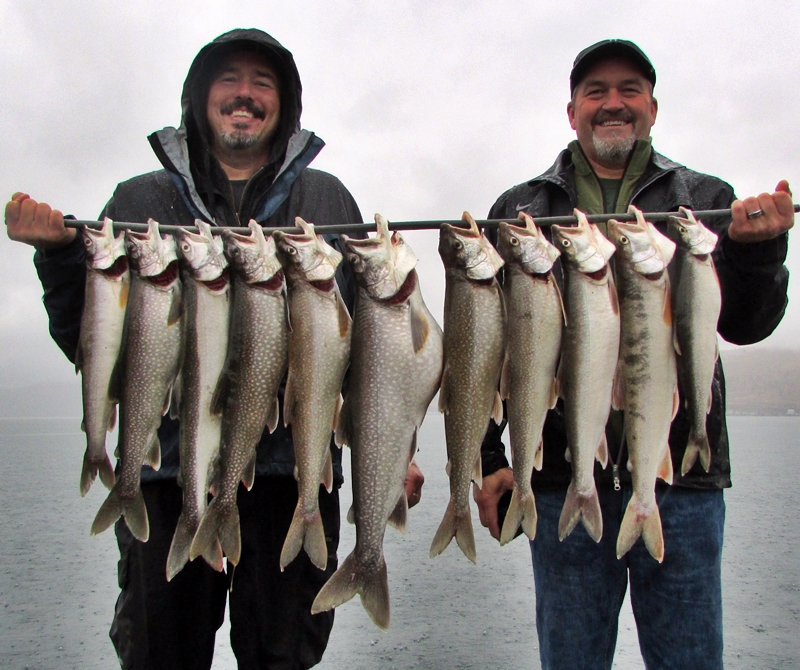 Randy Anderson and Martin McKay of Lake Stevens with their morning catch of fish.