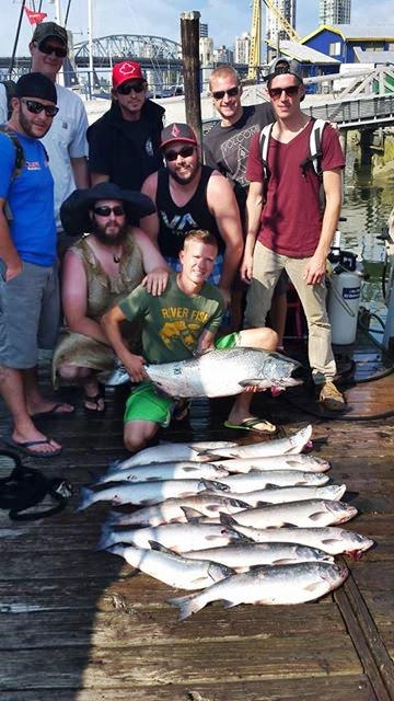 Chuck and crew with a good haul sockeye in 2014